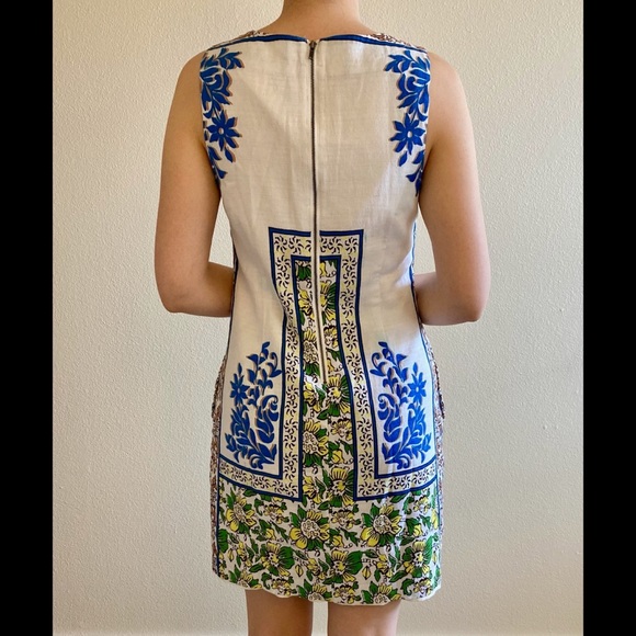 Anthropologie Sleeveless Linen Floral Dress - Picture 6 of 8